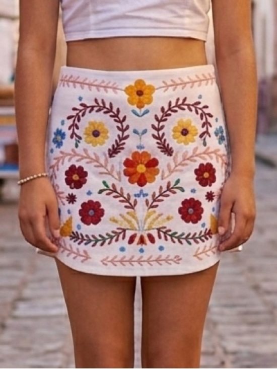 Herencia Dresses & Skirts - Herencia Clothing Embroidered Skirt